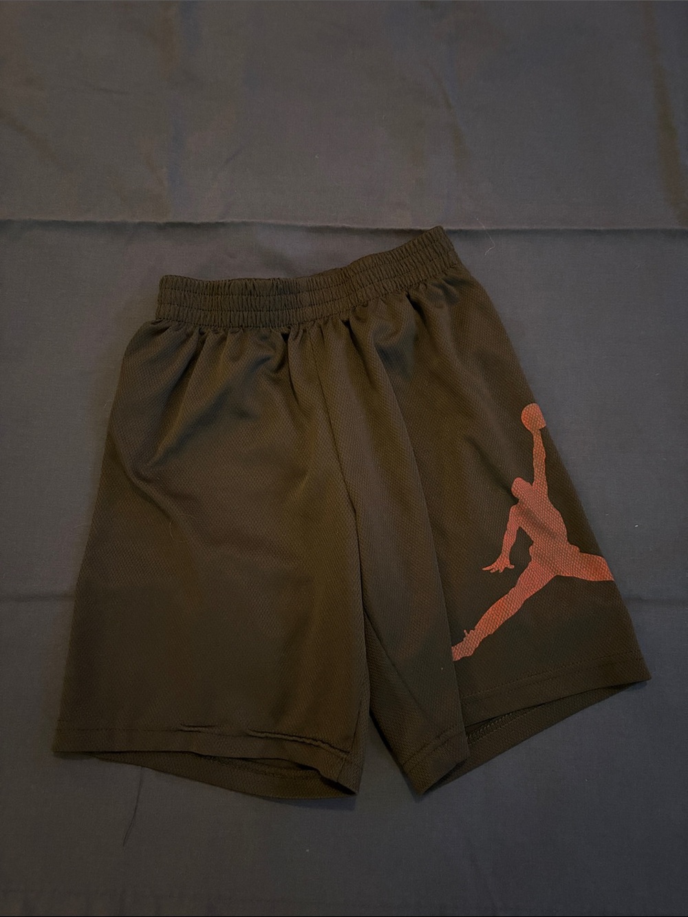 Jordan Black Athletic Shorts with Red Jumpman
